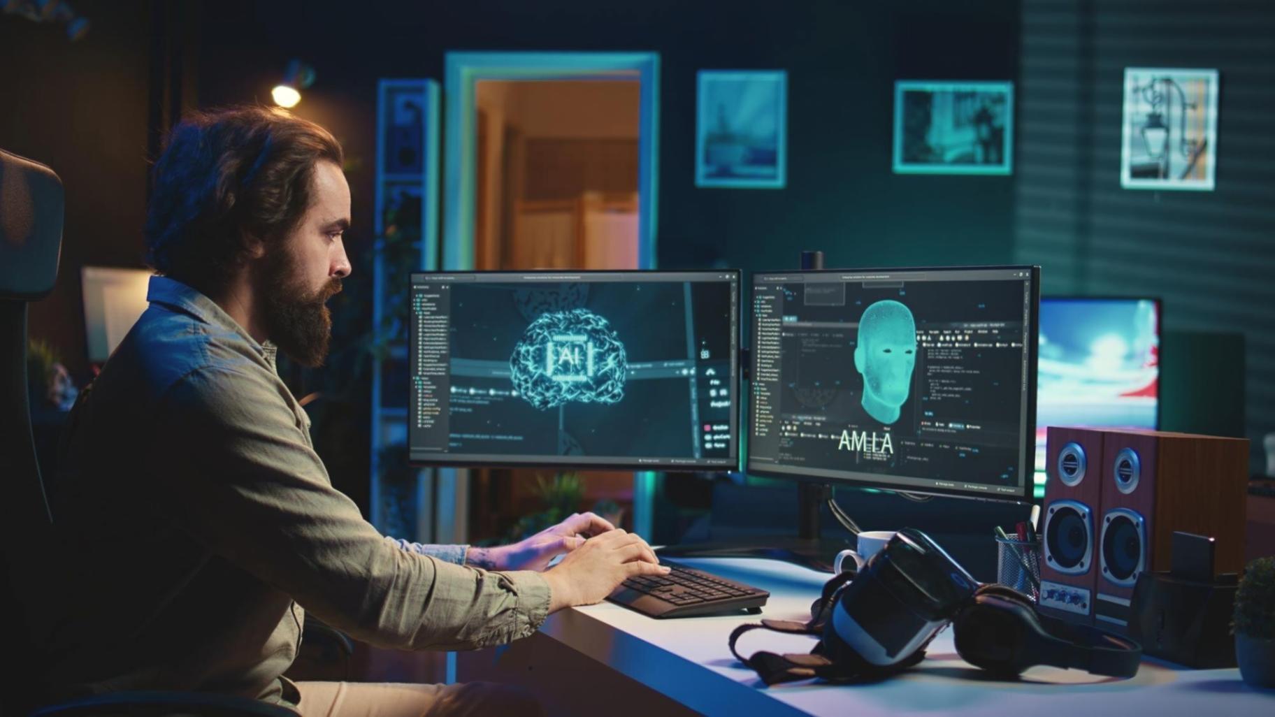 Studenti che lavorano su progetti di sviluppo giochi mobile